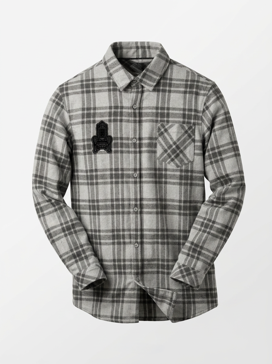 Grey Flannel with Throne Patch