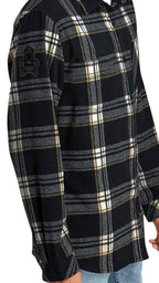 Black Flannel with Throne Patch