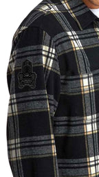 Black Flannel with Throne Patch