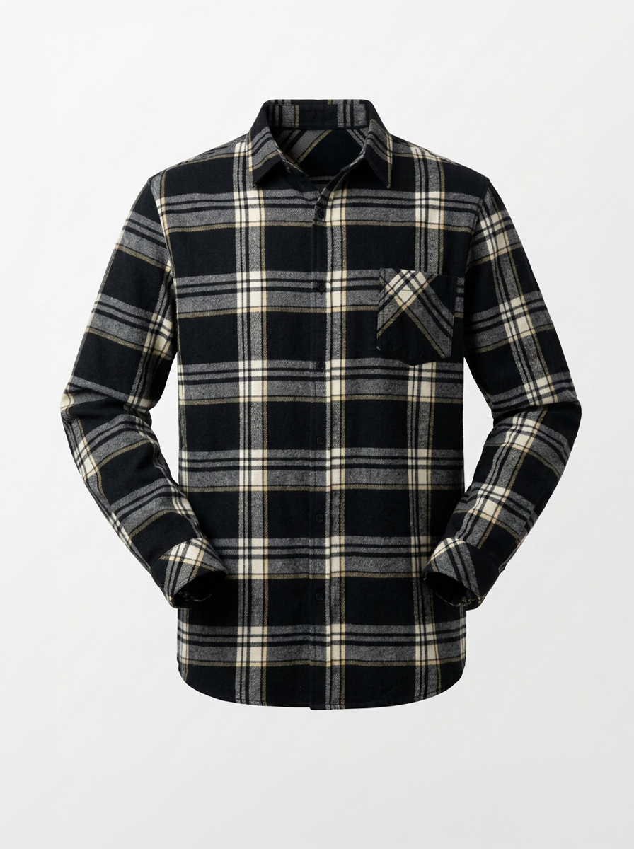 Black Flannel with Throne Patch
