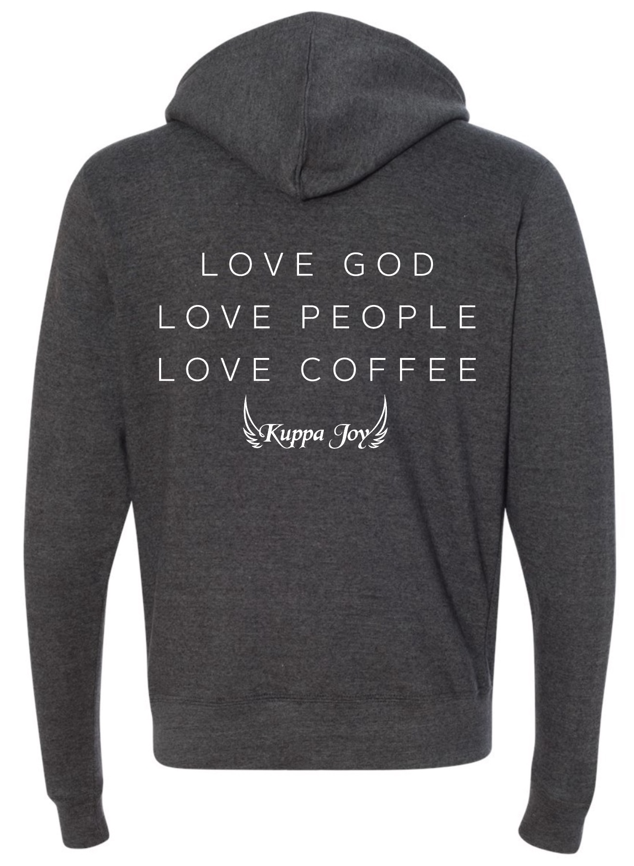 Grey Zipper Hoodie with Throne Logo