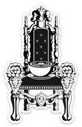 Throne (Black and White) Sticker.