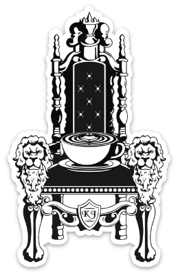 Throne (Black and White) Sticker.