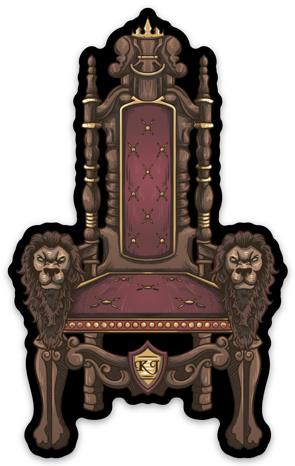 Maroon Throne Sticker.