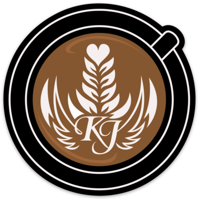 Latte Art in Cup Sticker.