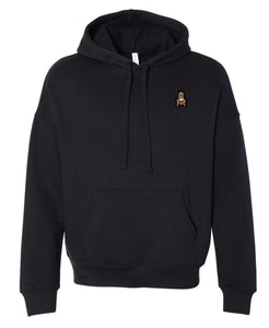 Black Hooded Sweatshirt with Throne Patch