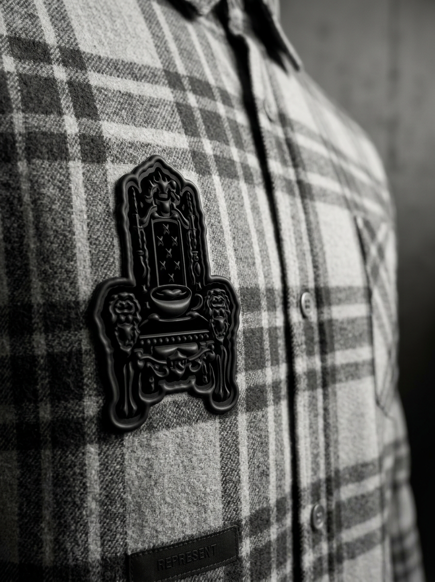 Grey Flannel with Throne Patch