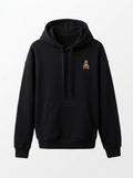Black Hooded Sweatshirt with Throne Patch