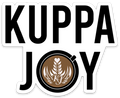 Kuppa Joy Latte art Logo as O Sticker.