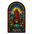 Stain Glass Window Sticker.