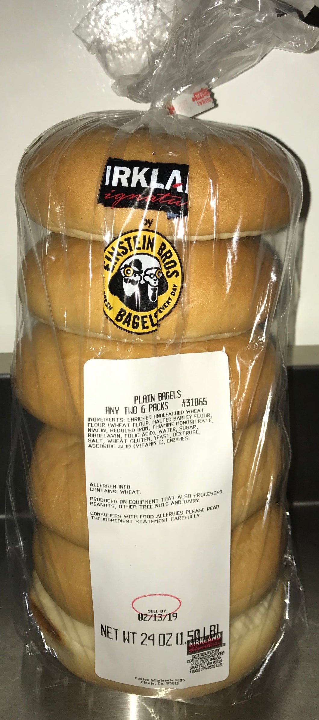 Plain Bagels - Sleeve of 6