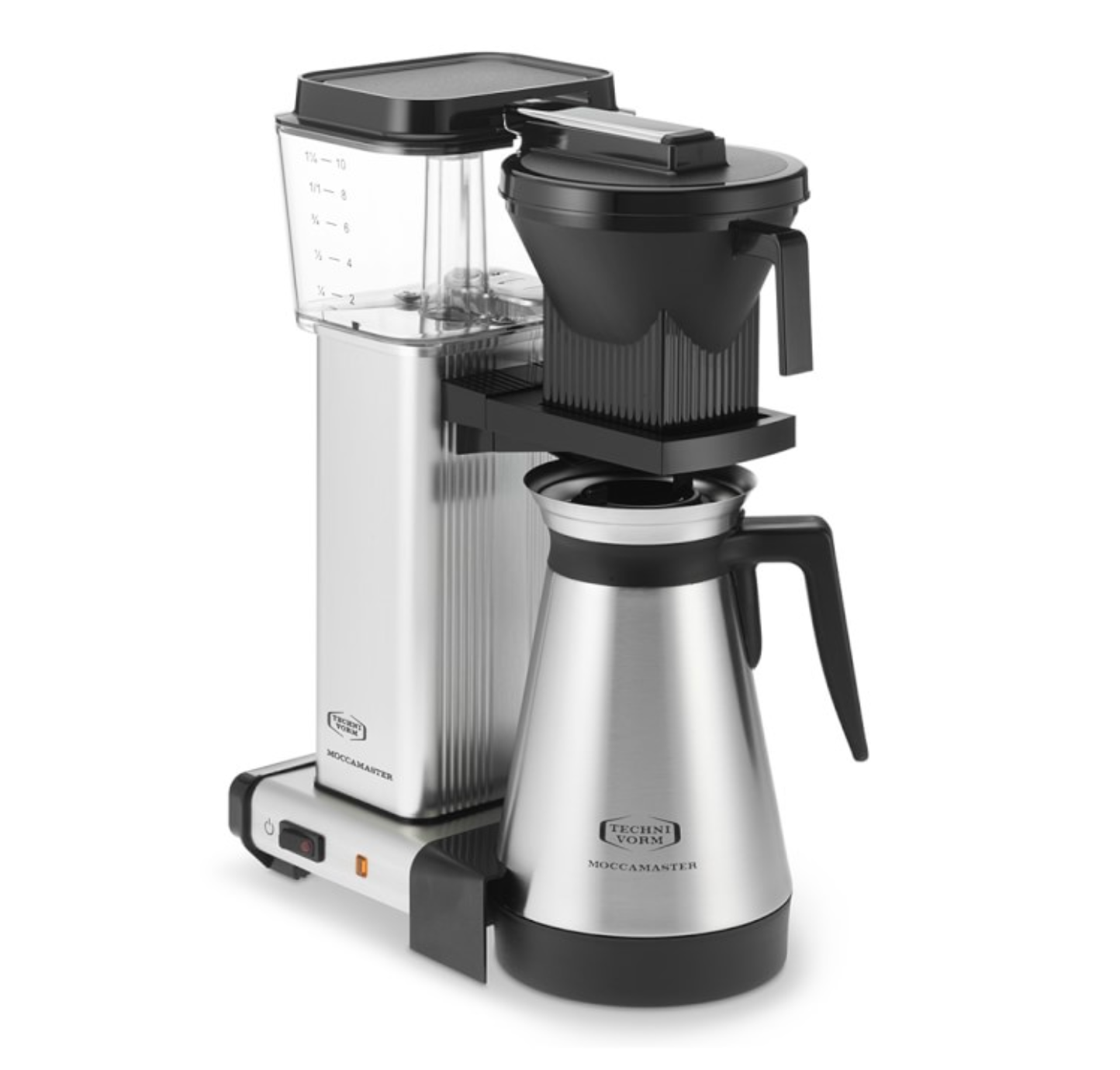 Moccamaster KBT 10-Cup Coffee Brewer with Thermal Carafe, Polished Silver